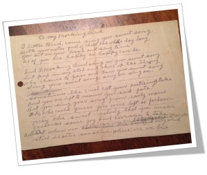Gr Grandma Archy's Poem 1940