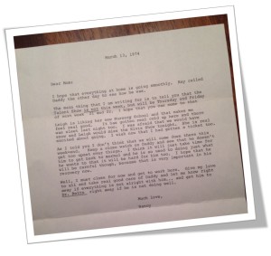 Mom's Letter 1974